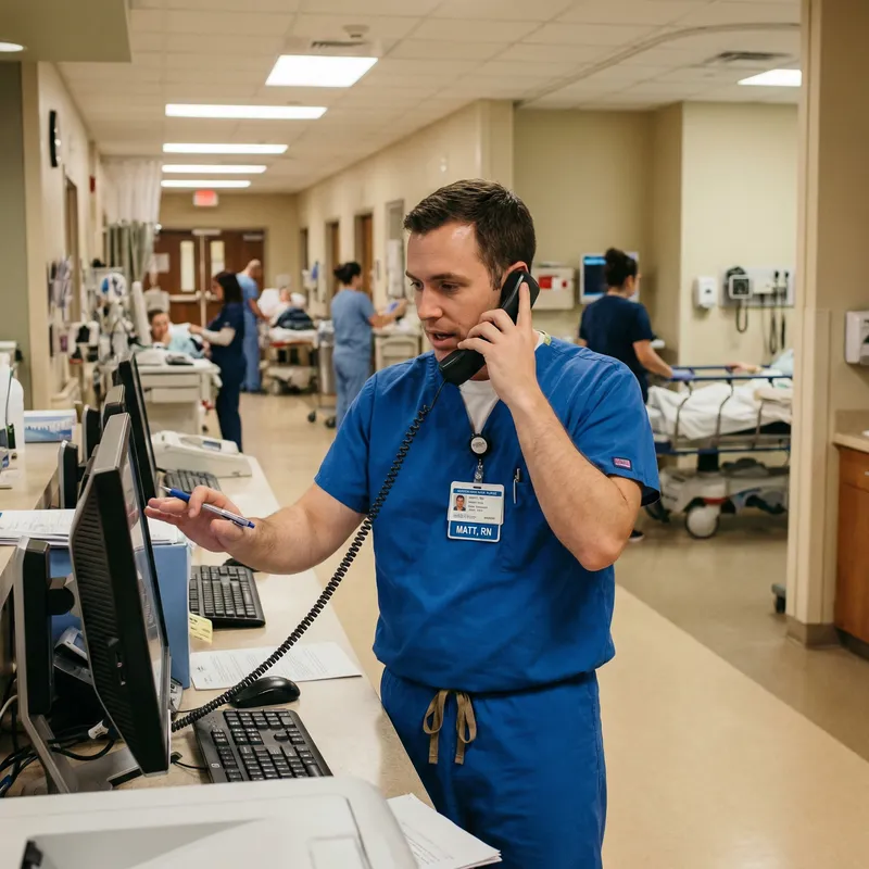 Matt Working in a Hospital Matt Working in a Hospital