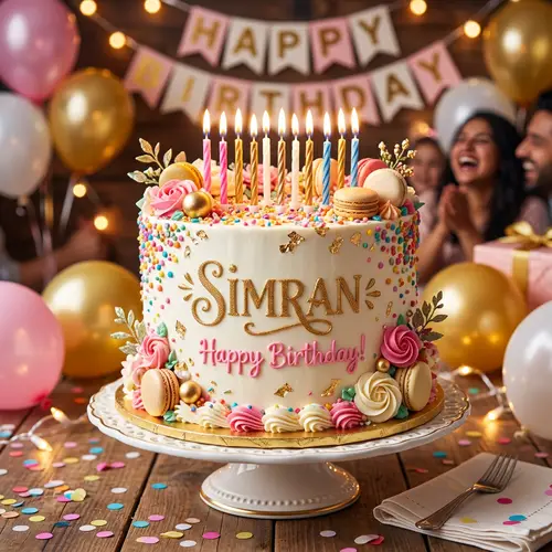 Happy Birthday Cake for Simran