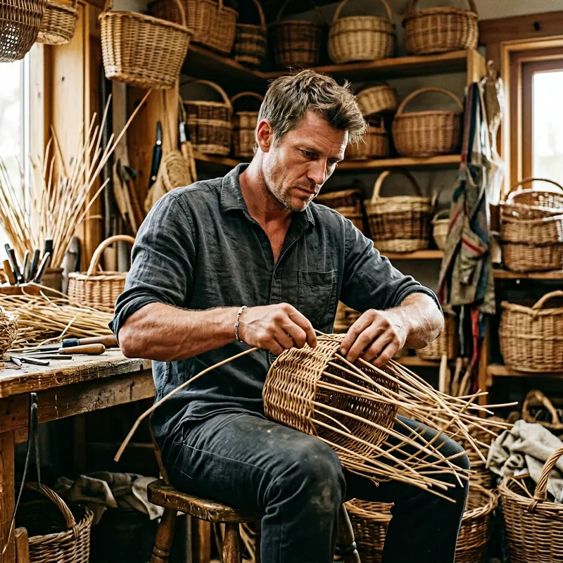 Till Lindemann Making Baskets | Portrait Photo