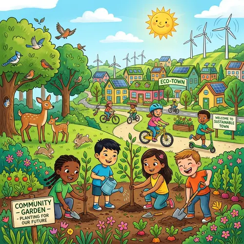 Children's Introduction to Sustainability: Fun Eco-Friendly Town