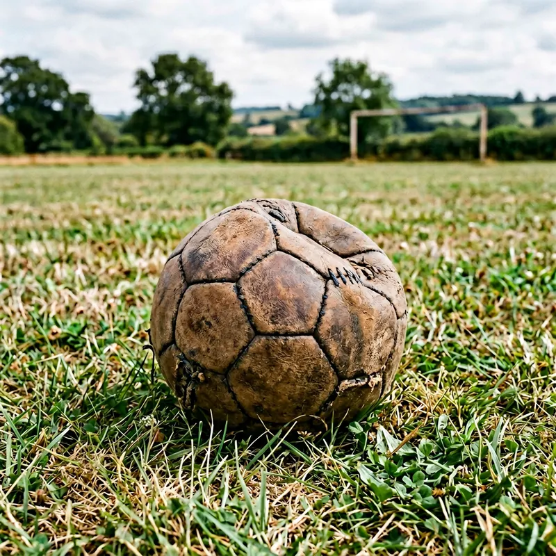 Vintage 1950 Soccer Ball - Well-Worn Classic Design Vintage 1950 Soccer Ball - Well-Worn Classic Design