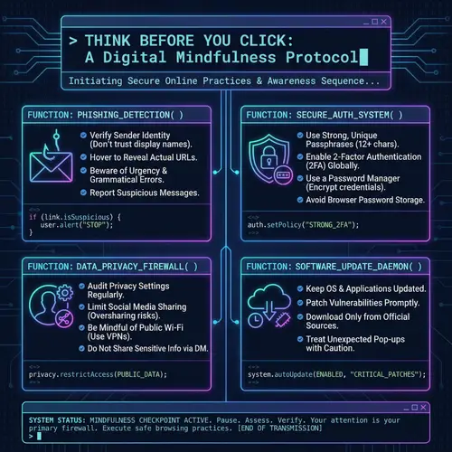Think Before You Click - Internet Safety Poster Design