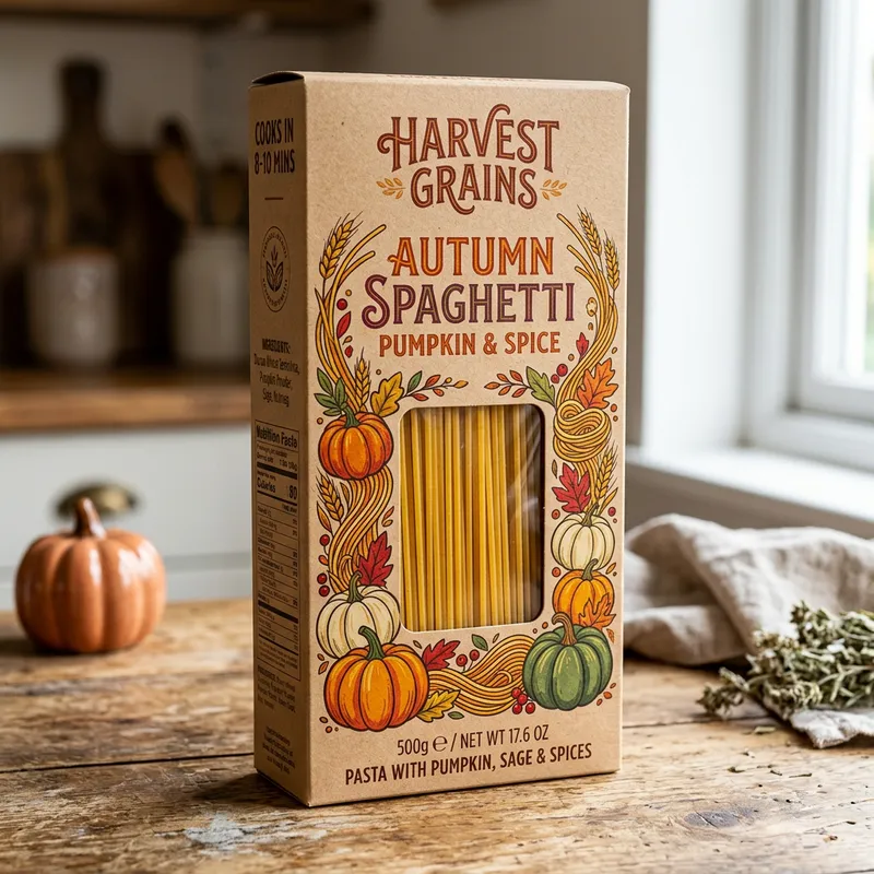 Pumpkin & Spaghetti Cardboard Packaging Design