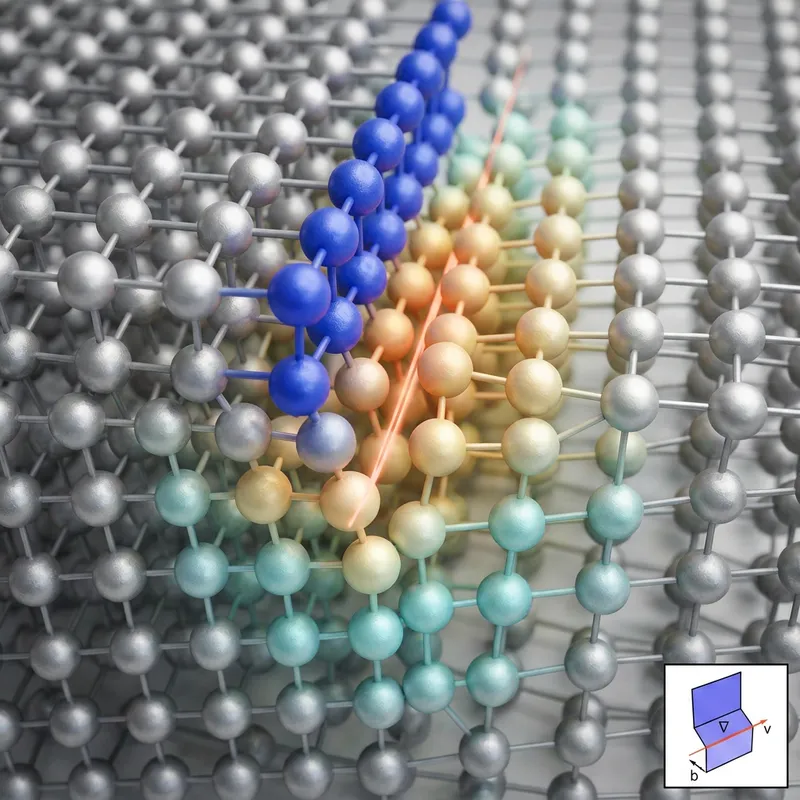 Crystal Lattice Edge Dislocation: Atomic Structure