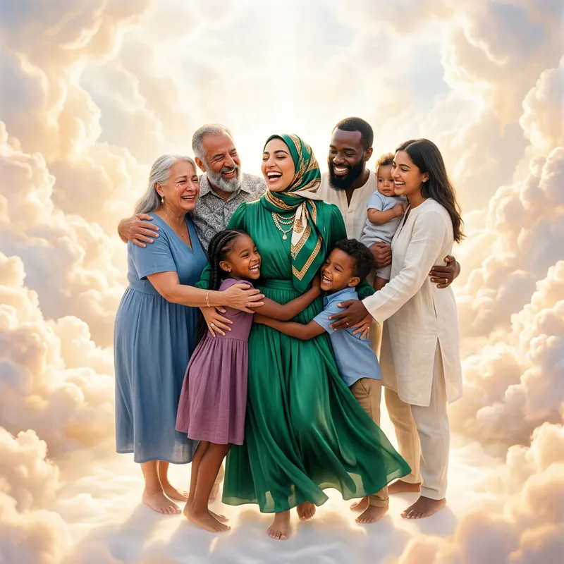 Heavenly Family Reunion: Love and Joy in the Clouds