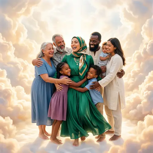 Heavenly Family Reunion: Love and Joy in the Clouds