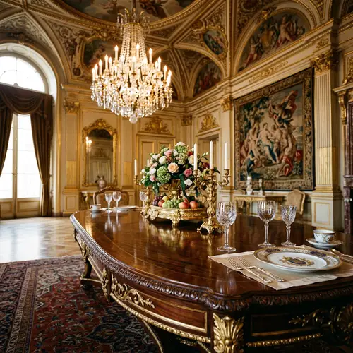 Luxurious Palace Table - Exquisite Craftsmanship Close-Up