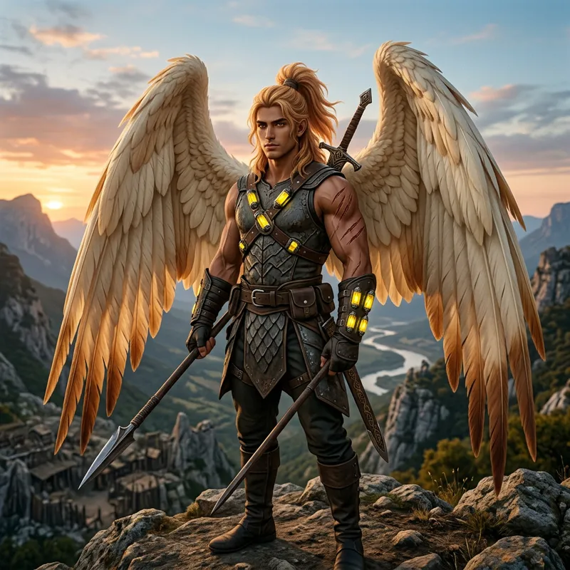 Golden Illyrian Warrior | Majestic Power and Elegance