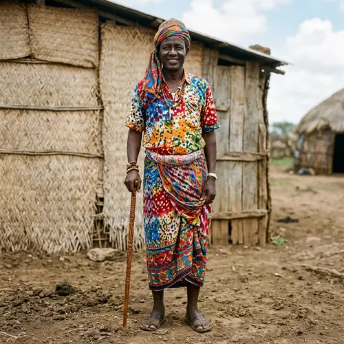 Authentic Somali Attire: Colorful Clothing of a Wise Man