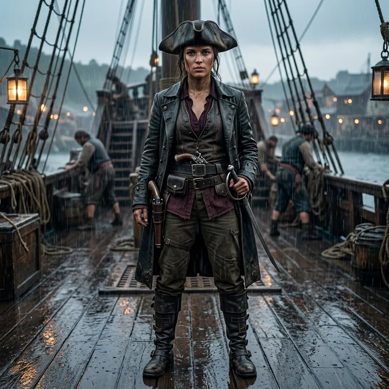 Lara Croft as Pirate Captain: Full Body Shot