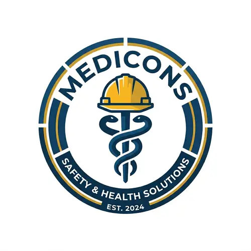 Medical Construction Logo - Safety and Health Symbol Design
