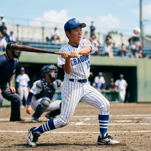 Asian Middle School Boy Playing Baseball | Youth Passion
