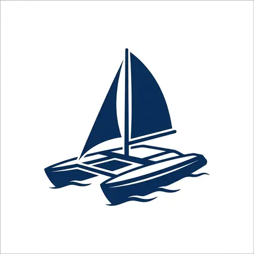 Catamaran Icon - Transparent Design
