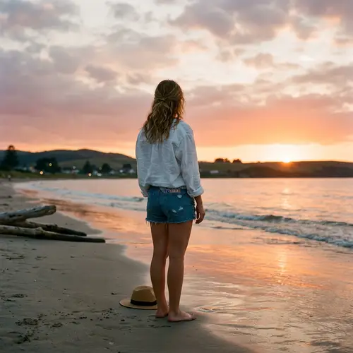Aesthetic Summer Sunset Scene | Relax and Reflect
