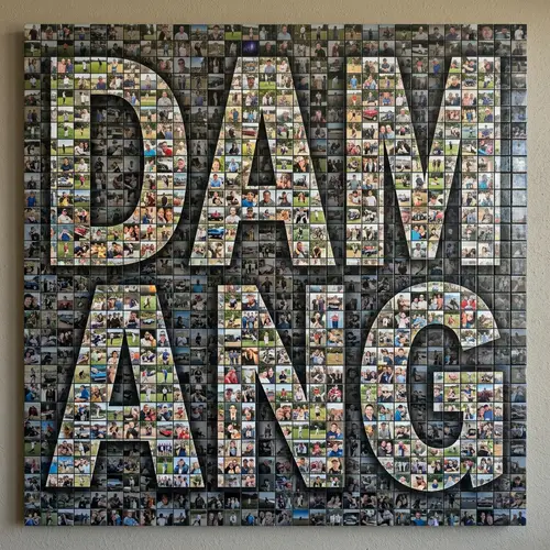 Create a Unique Mosaic of 'DAMOANG' from Personal Photos
