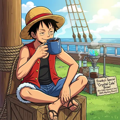Monkey D Luffy Enjoying Unconventional Coffee | One Piece Anime