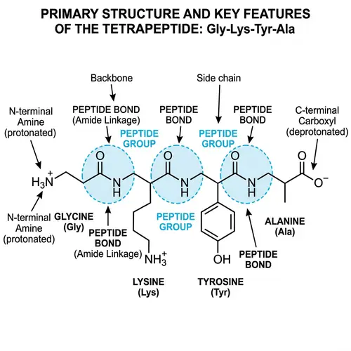 Peptide Glycine-Lysine-Tyrosine-Alanine Diagram