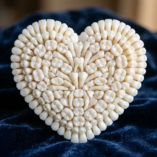 Radiant White Teeth Heart Design