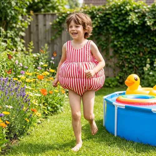 8 Year Old Laughing and Frolicking Outdoors | Sunny Setting