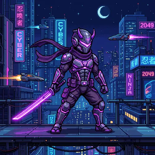 Futuristic Ninja Animation Sprite Sheet