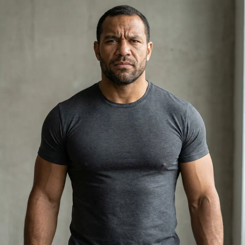 Masculine Man with Powerful Physique