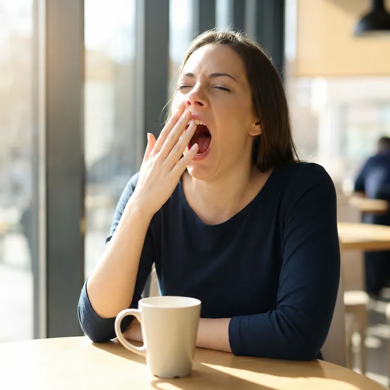 Woman Yawning Wide: Capture the Moment Woman Yawning Wide: Capture the Moment