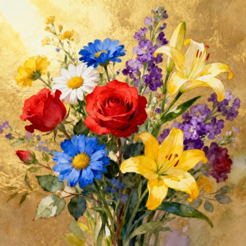 Vibrant Multi-Color Flower Designs