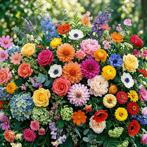 Vibrant Multi-Color Flower Designs