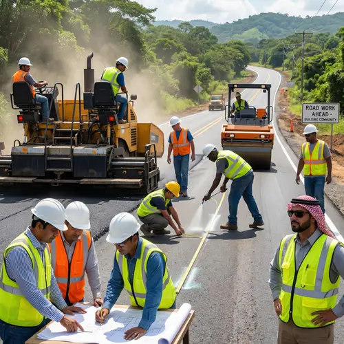 Road Rehabilitation at Diverse Construction Site