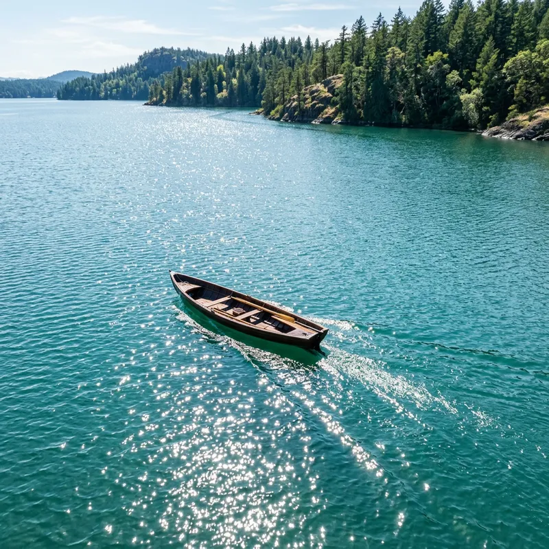 Sleek Boat Sailing on Water Sleek Boat Sailing on Water