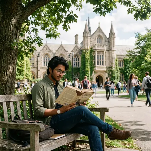 Smart University Student | South Asian Male in Glasses