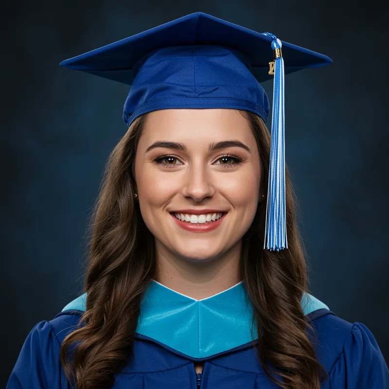 Blue Graduation Cap Photo - Celebrate Your Achievement