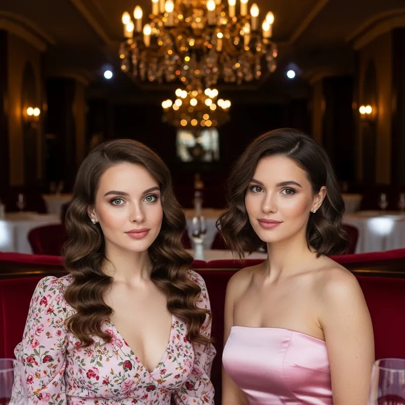 Elegant Restaurant Moments with Friends Elegant Restaurant Moments with Friends