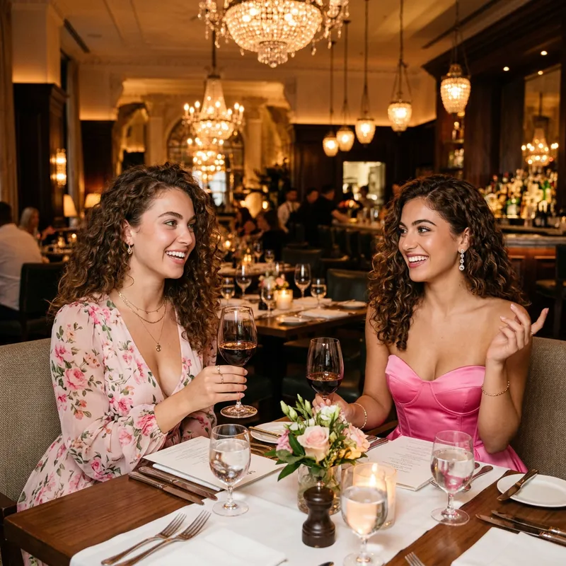 Elegant Restaurant Moments with Friends