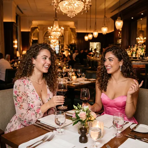 Elegant Restaurant Moments with Friends