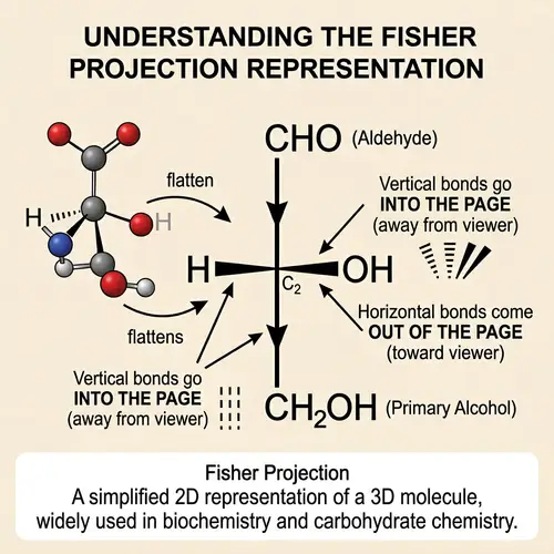 Fisher Projection Molecule Illustration