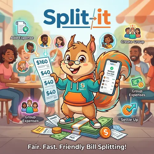 Create a Fun Mascot for Split-it Bill Splitting App