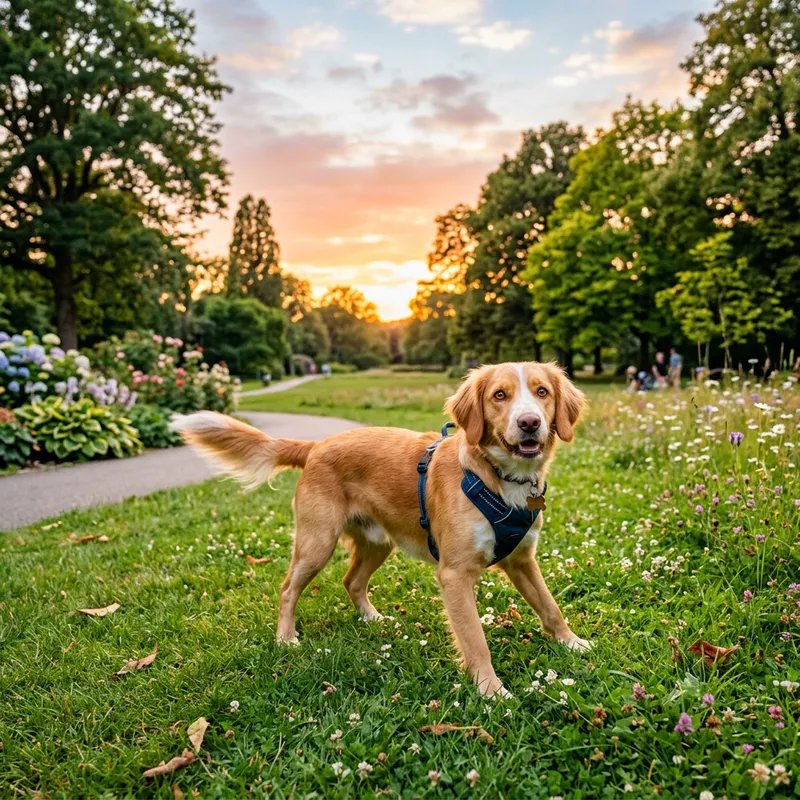 Adorable Medium-Sized Dog with Golden and White Coat Adorable Medium-Sized Dog with Golden and White Coat
