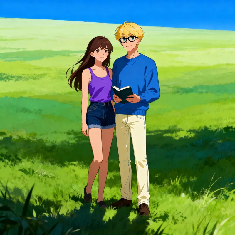 Moody Couples Illustration Inspired by Japanese Art