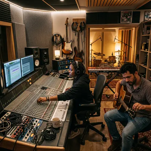 Professional Music Studio with Top-of-the-Line Equipment