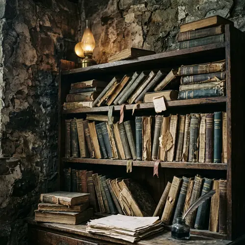 Old Bookshelf: A Glimpse into Nostalgic Times