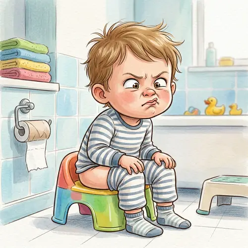 Funny Child Illustration | Silly Facial Expression Artwork