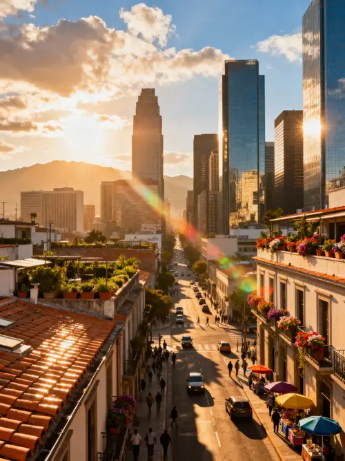 Stunning Cityscape in Sunlight