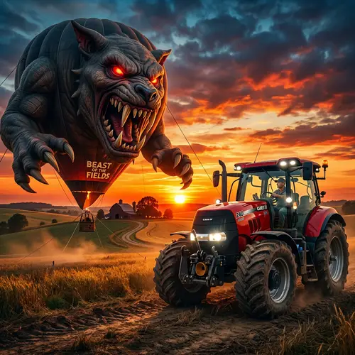 Epic Monster Balloon Vs Tractor Face-Off