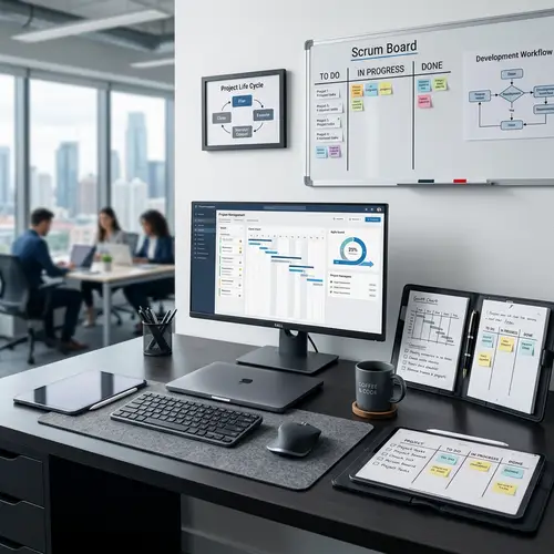 Elegant IT Project Manager LinkedIn Background Design