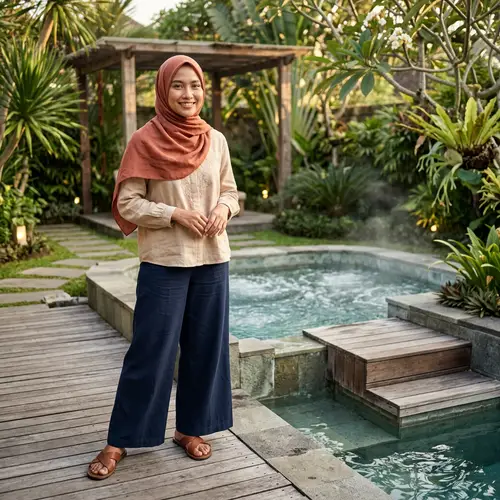 Indonesian Woman in Stylish Hijab by Serene Jacuzzi