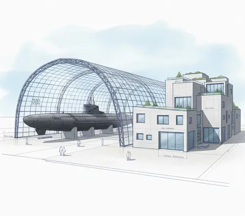Museum Design for Submarine Under Glass