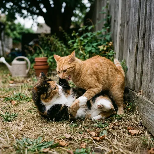 Catfight: Fierce Biting Showdown