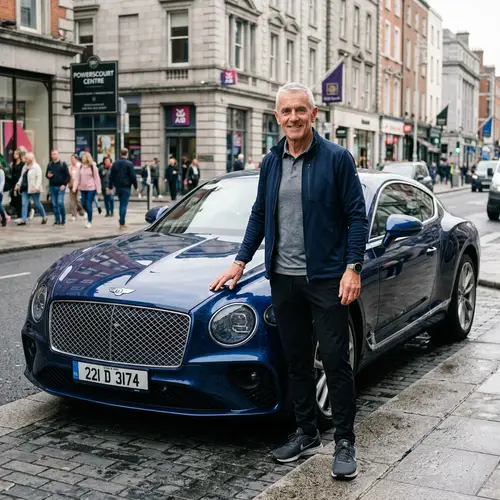 Stylish 62-Year-Old Irish Man with Bentley