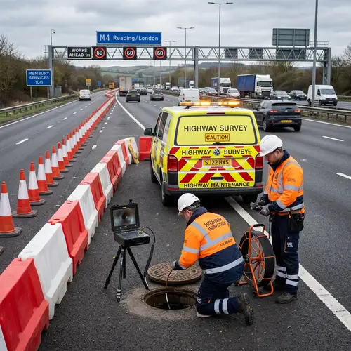 Highway Inspection on UK Motorway: Safety First